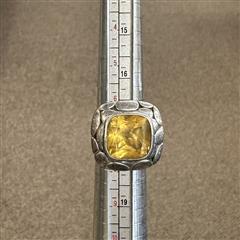 John Hardy Citrine Batu Kali Ring Square 925 Silver